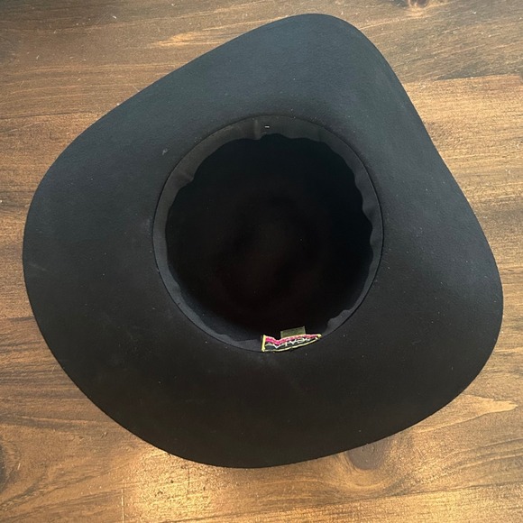 Scala Pronto 100% Wool Floppy Black Hat Cord Trim One Sz Boho Casual Winter Fall - Picture 4 of 7